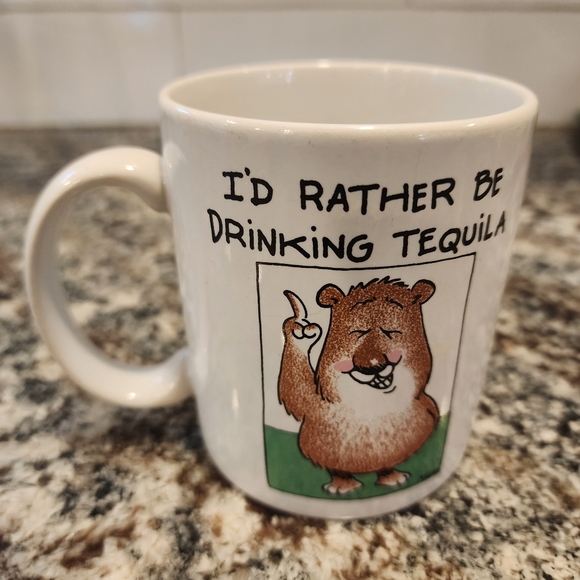 Vintage Shoebox Greetings "I'd rather be drinking Tequila" Coffee Mug - Picture 3 of 3